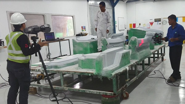 3D scanner in operation